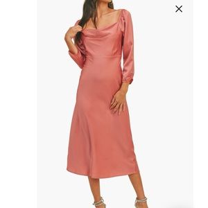 Lush Mauve Cowl Neck Midi Dress NWT